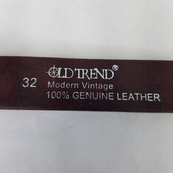 Old Trend Floral Breeze Leather Belt Women's S 31"-35" Cognac Brown Studded Leaf - Picture 15 of 16